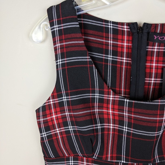 YOU | Plaid Black Red Dress-H9 - Picture 6 of 6